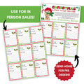 candy cane grams fundraiser sheets